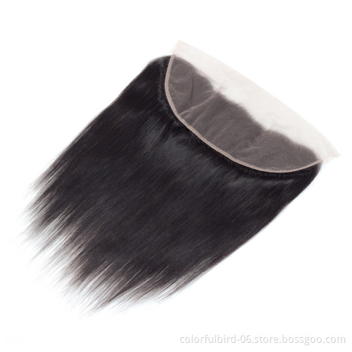Free Sample Straight Virgin Hair 13*4 frontal straight human hair Extensions Double Drawn Italian hair Weave